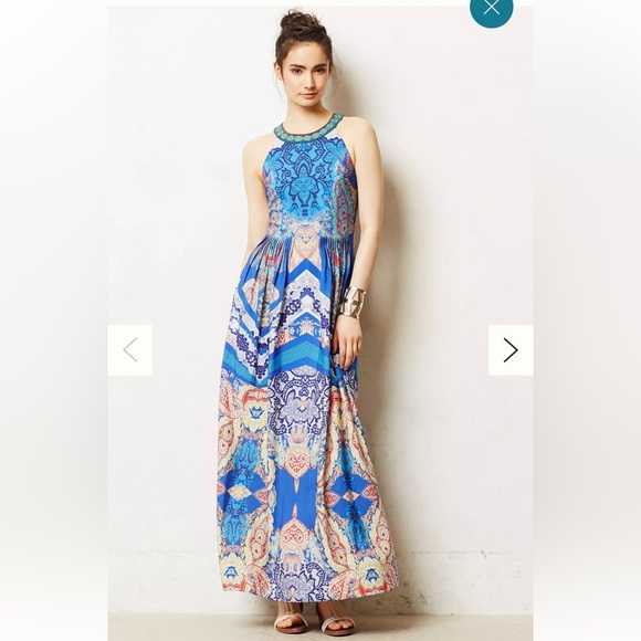 Ranna Gill Boteh Maxi Dress size 8 Anthropologie - Picture 2 of 11